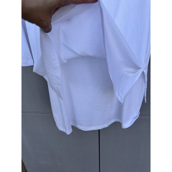 J. Jill Pure Jill Boat-neck Layered Tunic Top White Cotton Modal Women's Sz M - Picture 3 of 8